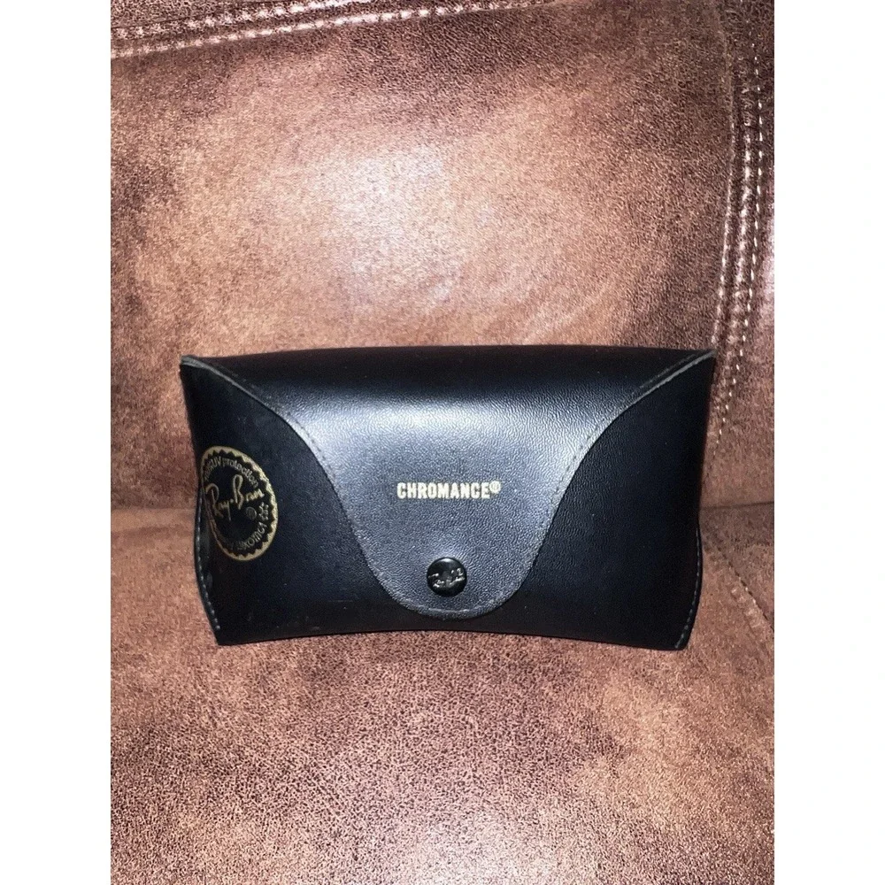 Ray Ban Black Leather Sunglasses CASE ONLY Chromance VGC